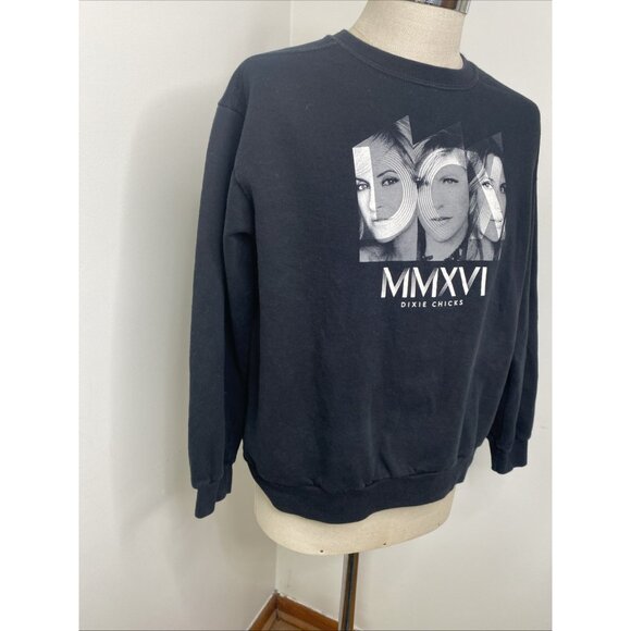 DCX MMXVI Dixie Chicks Sweater Shirt Large Black Concert 2016 Tour Band - Picture 4 of 7